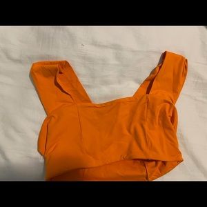L*SPACE orange parker bikini top, bandeau supportive (never worn)